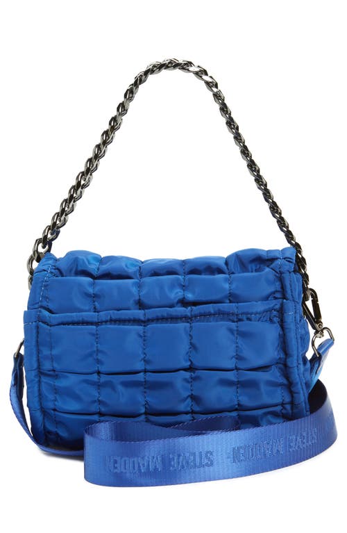 Steve Madden Bylon Quilted Crossbody Bag In Cobalt Blue
