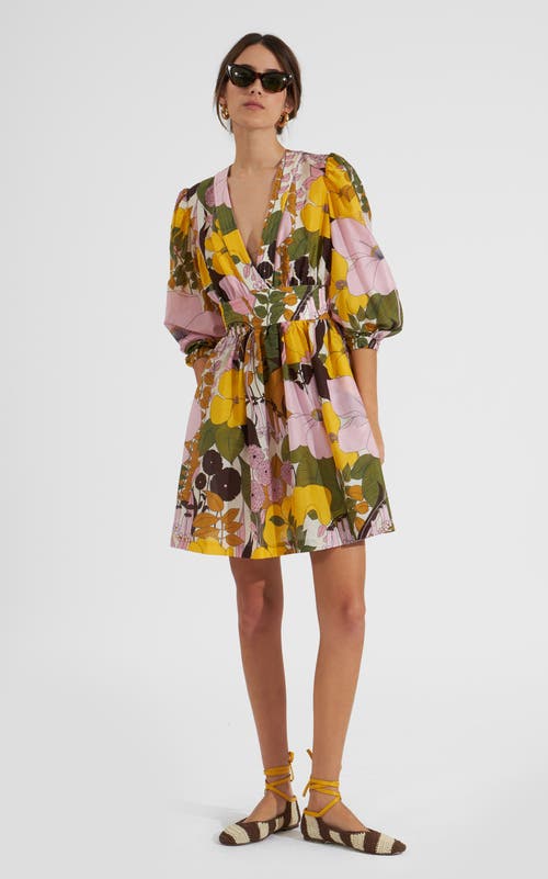 La Doublej Margherita Dress In Big Flower Rose Pink