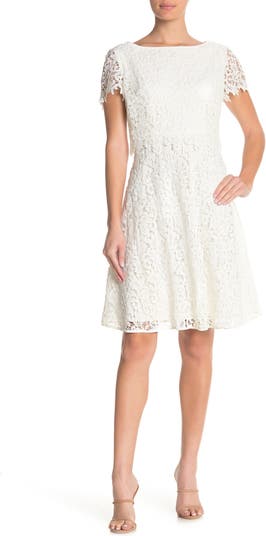 Shani Popover Lace Fit & Flare Dress | Nordstrom