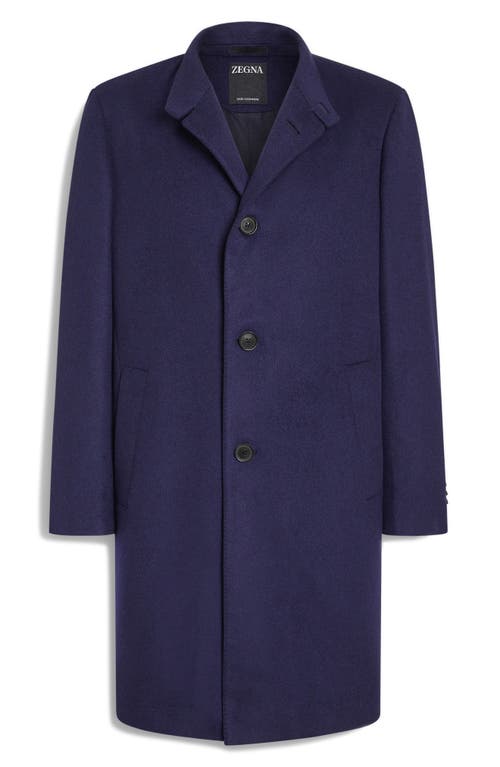 Shop Zegna Oasi Cashmere Coat In Navy