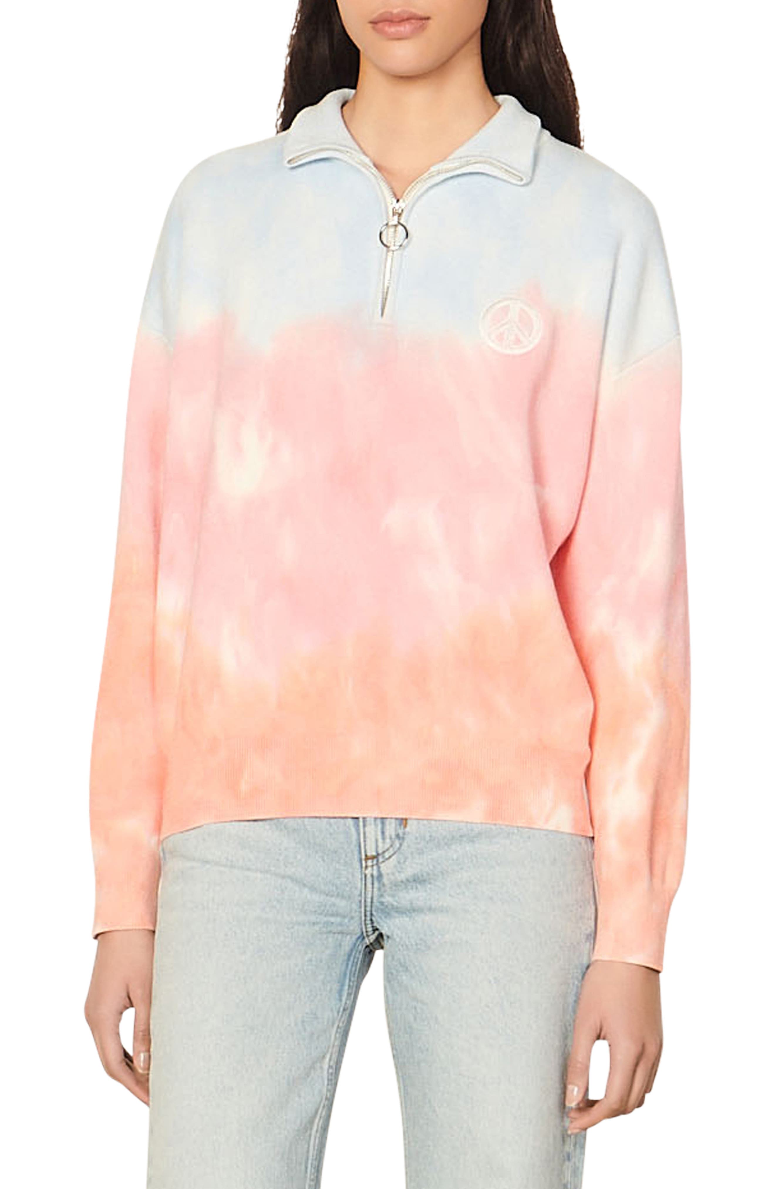 sandro zip sweater