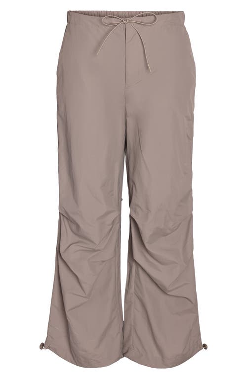 Shop Noisy May Didi Nylon Parachute Pants In Agate Gray