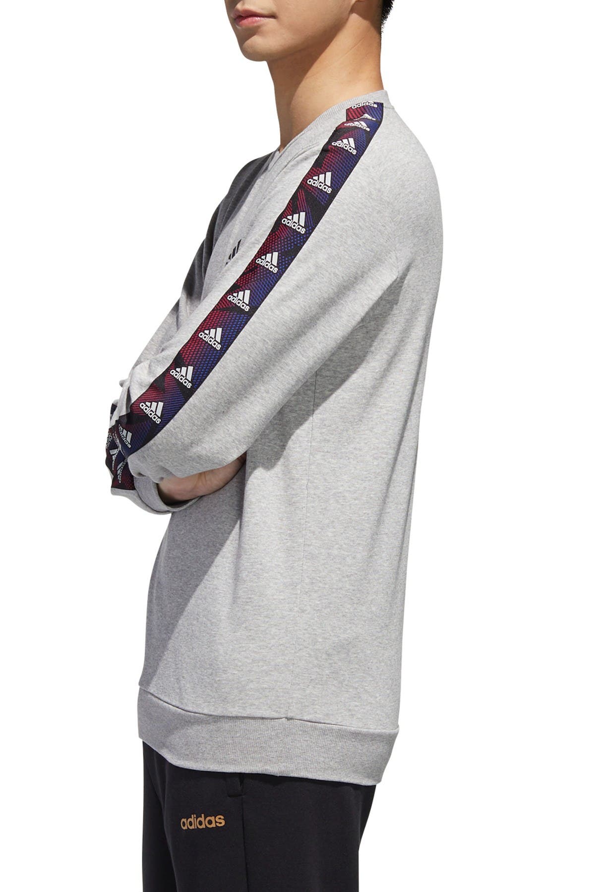 adidas taped sweatshirt