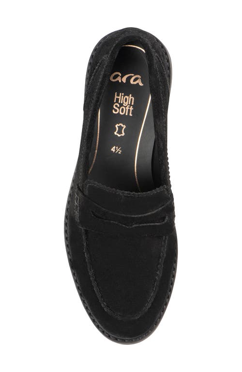 Ara Kalendra Penny Loafer In Black