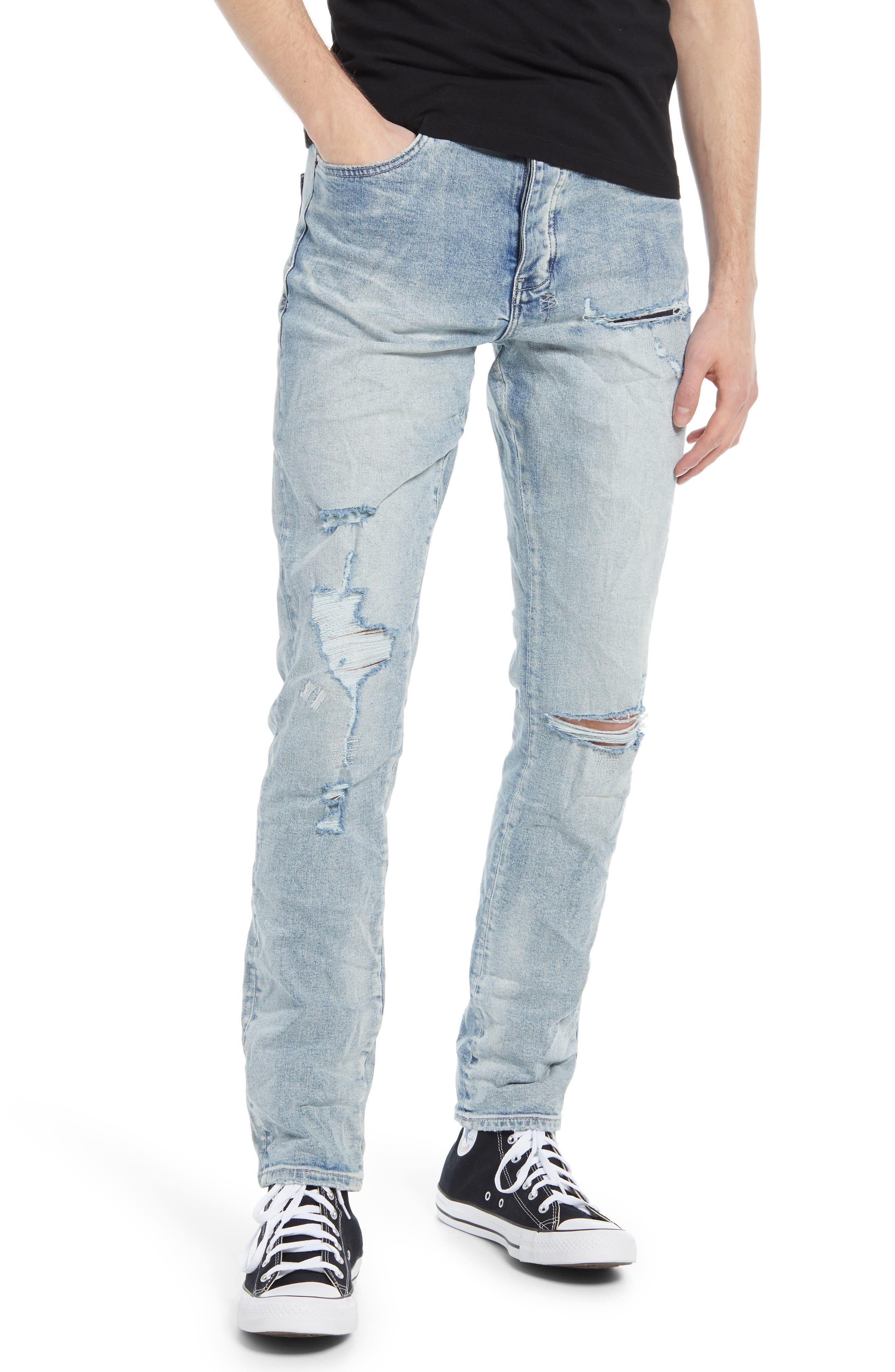 Ksubi Chitch Punk Trashed Skinny Fit Stretch Jeans in Philly Blue at Nordstrom, Size 30 X R
