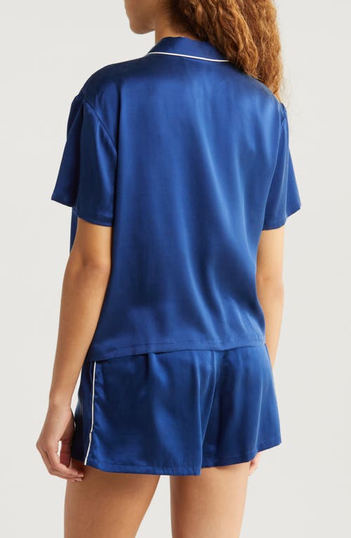 Shop Nordstrom Washable Silk Short Pajamas In Blue Depths