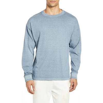 Richer Poorer Relaxed Cotton Crewneck Sweater, Blue