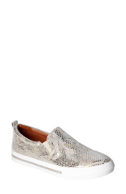 Shop L'amour Des Pieds Kamada Slip-on In Silver/gold