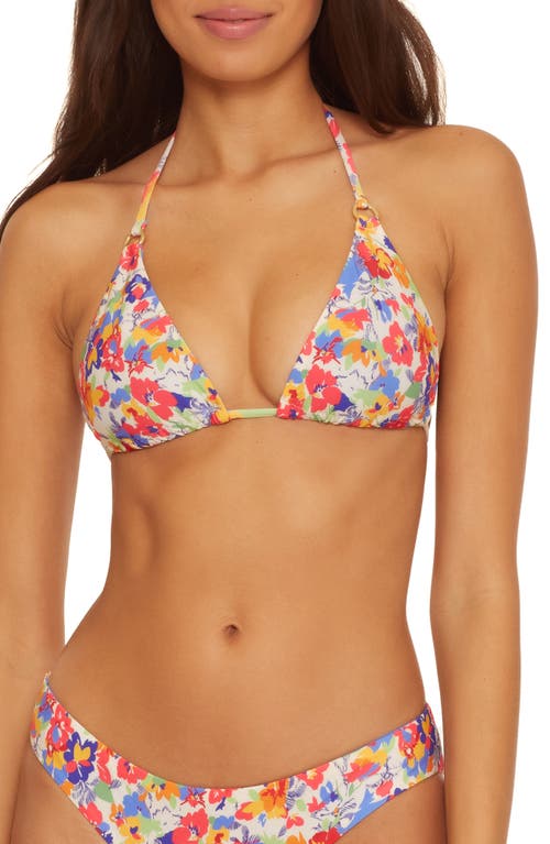 Becca Flower Fields Triangle Bikini Top in Multi