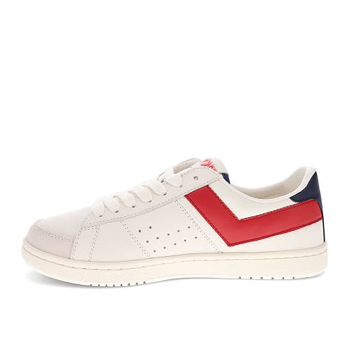 Shop Pony M-pro Low Sneakers In White/navy/red