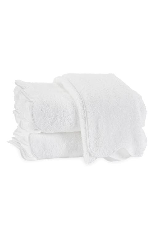 Matouk Cairo Scalloped Edge Cotton Bath Towel in White