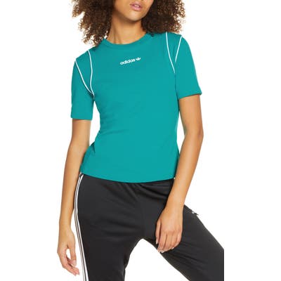 Adidas Originals Slim Fit Tee, Blue/green