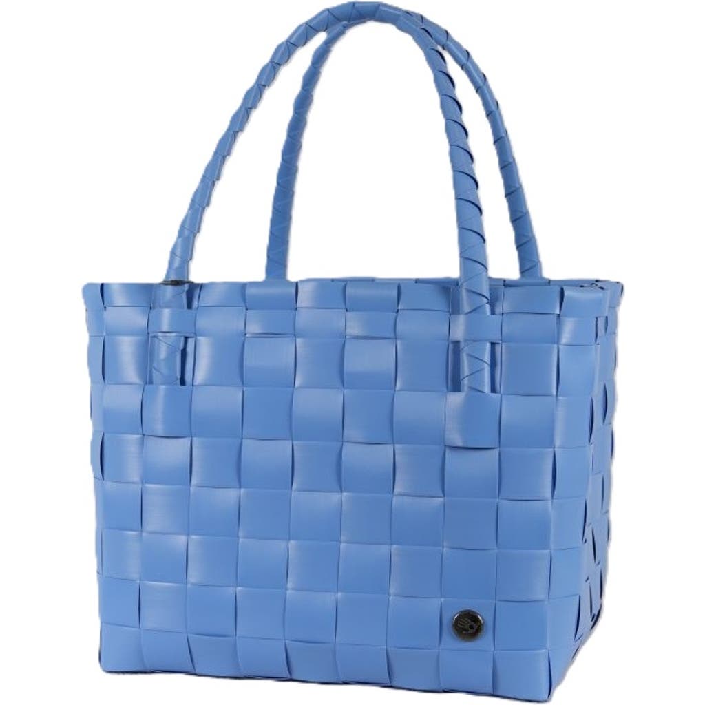 Handed By Paris Recycled Plastic Tote Bag In Cornflower Blue