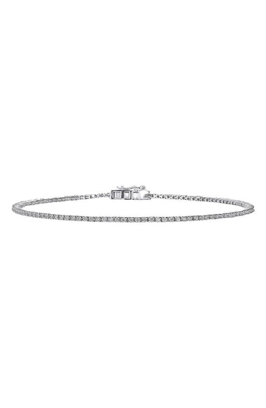 Shop Lana Skinny Diamond Tennis Bracelet In White Gold