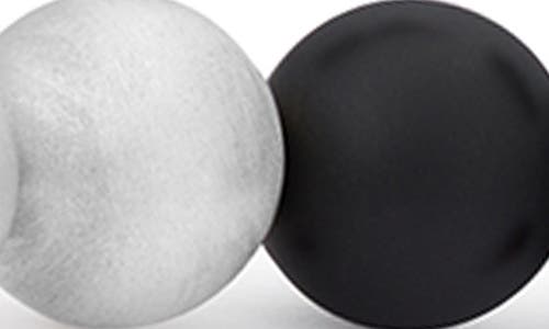 Le Gramme Beaded Bracelet In Black Ceramic/silver