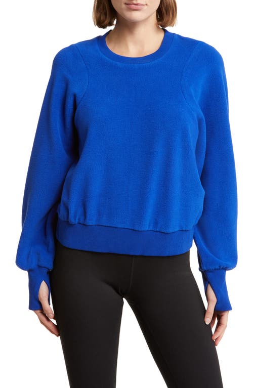 Sweaty Betty Compass Seam Detail Sweatshirt in Lightning Blue at Nordstrom, Size X-Small