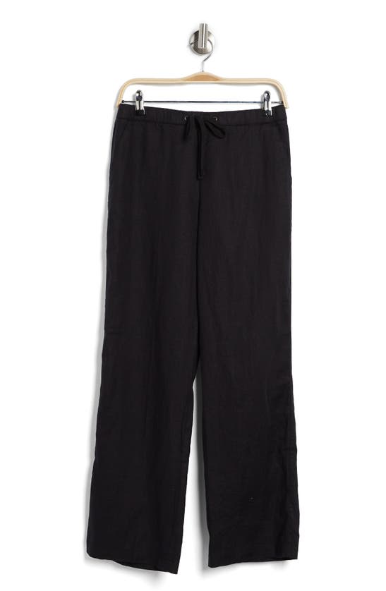 James Perse Linen Lounge Pants In Black