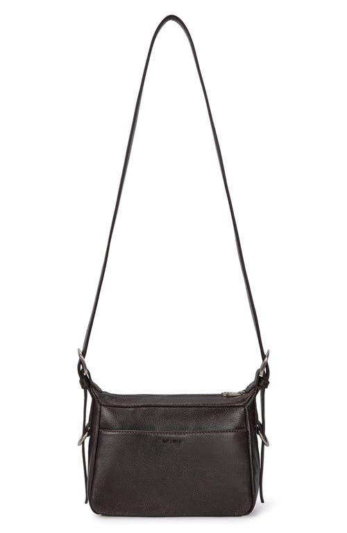 Shop Oryany Moto Leather Crossbody Bag In Vintage Brown