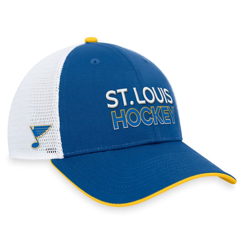 Shop Fanatics Branded Blue/white St. Louis Blues Authentic Pro Alternate Jersey Adjustable Trucker Hat