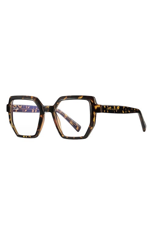 Shop Fifth & Ninth Monroe 48mm Square Blue Light Blocking Glasses In Torte/clear