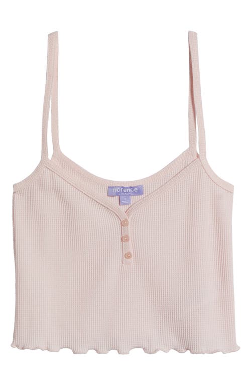 Florence By Mills Lettuce Edge Cotton Blend Crop Camisole In Ballerina