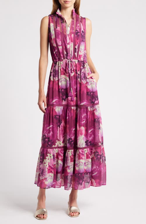 Lost + Wander Flower Power Sleeveless Maxi Dress in Purple Floral Multi 