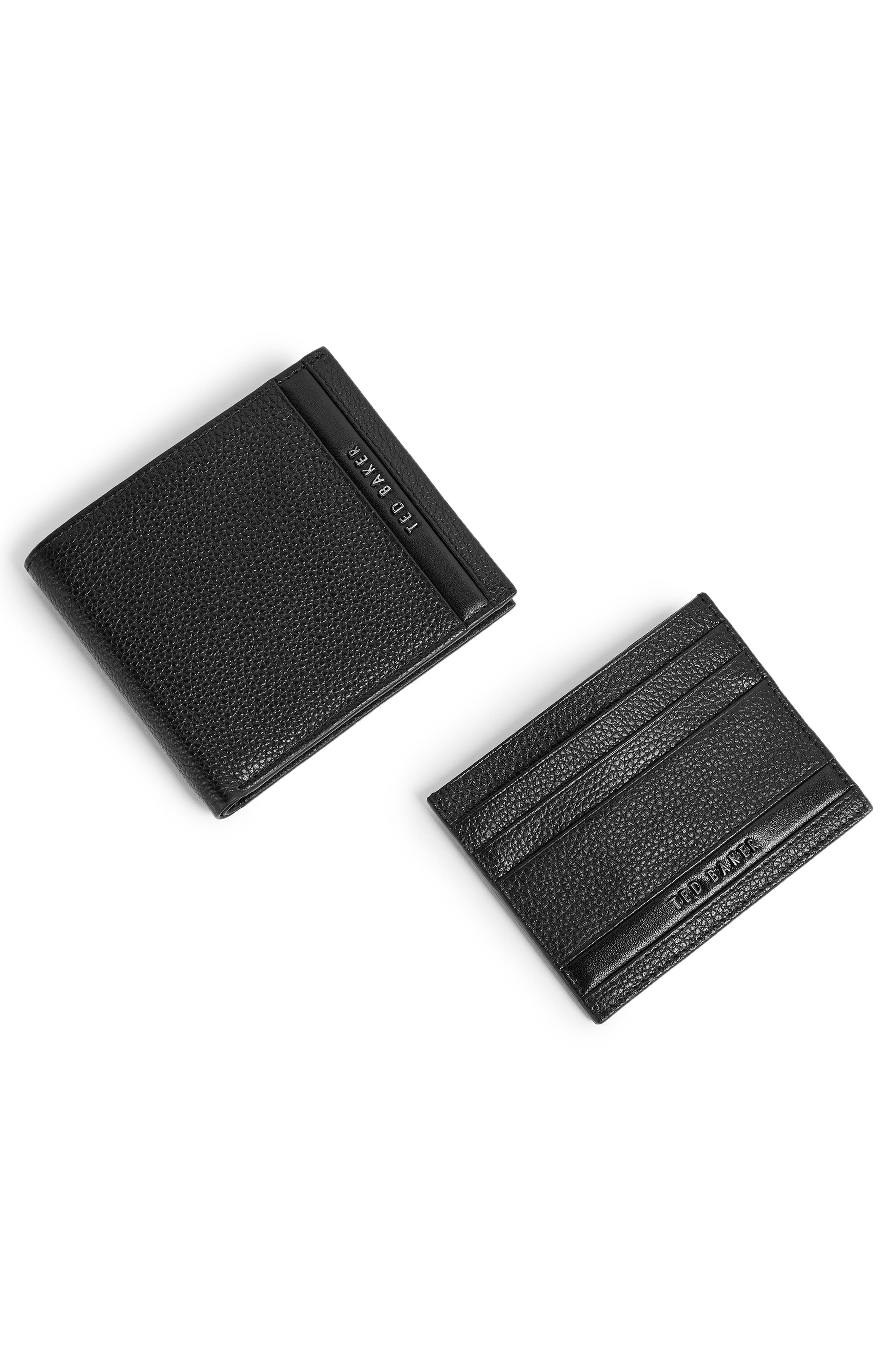 ted baker leather wallet and card holder gift set