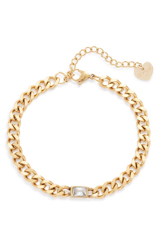 Bracha Adele Baguette Bracelet In Gold