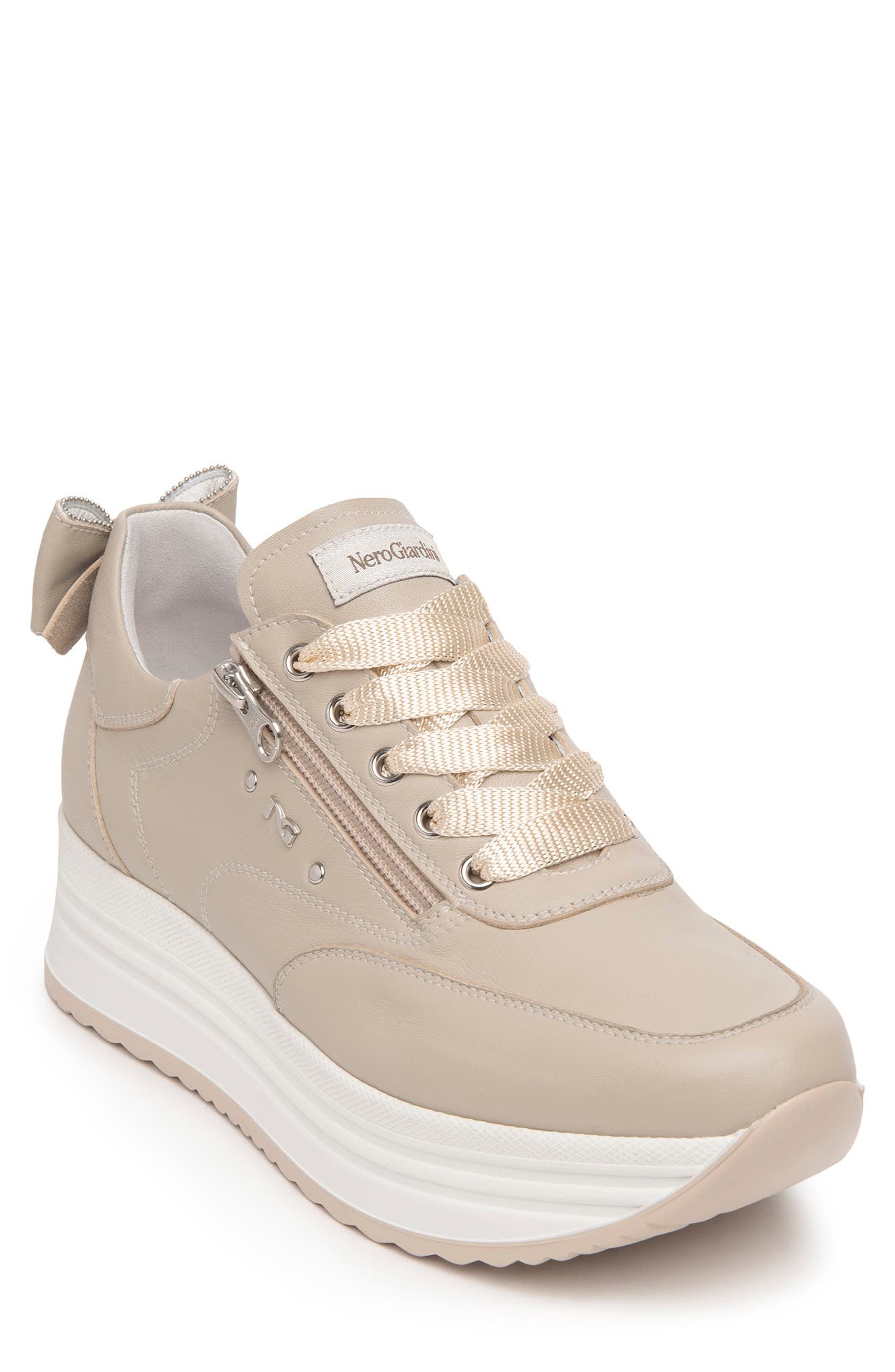 nerogiardini zipper platform sneakers