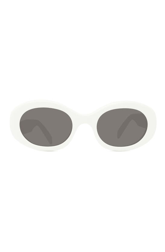 Celine Triomphe 52mm Oval Sunglasses In Black