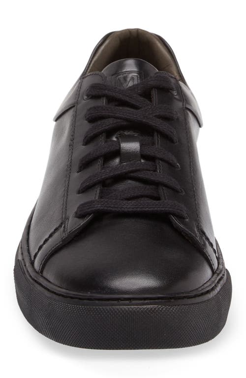 Shop Bruno Magli Diego Leather Sneaker In Black/black