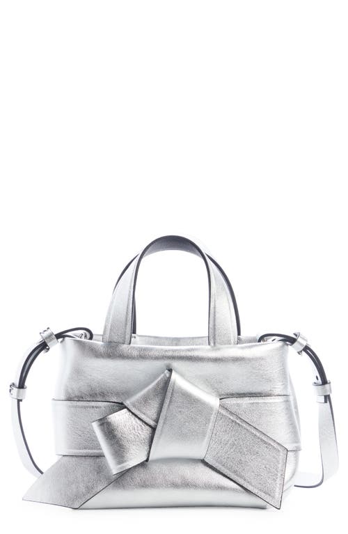 Acne Studios Micro Musubi Leather Tote in Silver at Nordstrom