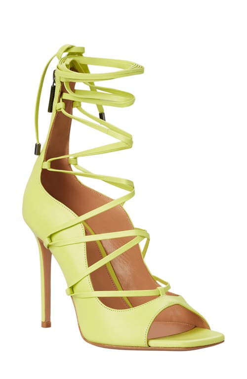 LITA by Ciara Solid Strappy Sandal in Acid Lime