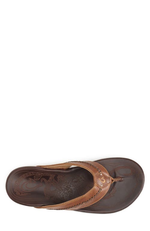 Shop Olukai Mea Ola Flip Flop In Tan/dark Java