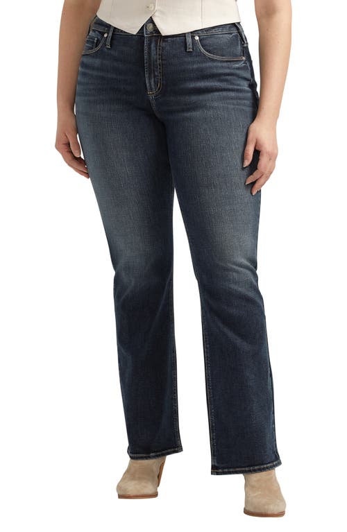 Shop Silver Jeans Co. Suki Curvy Mid Rise Bootcut Jeans In Indigo