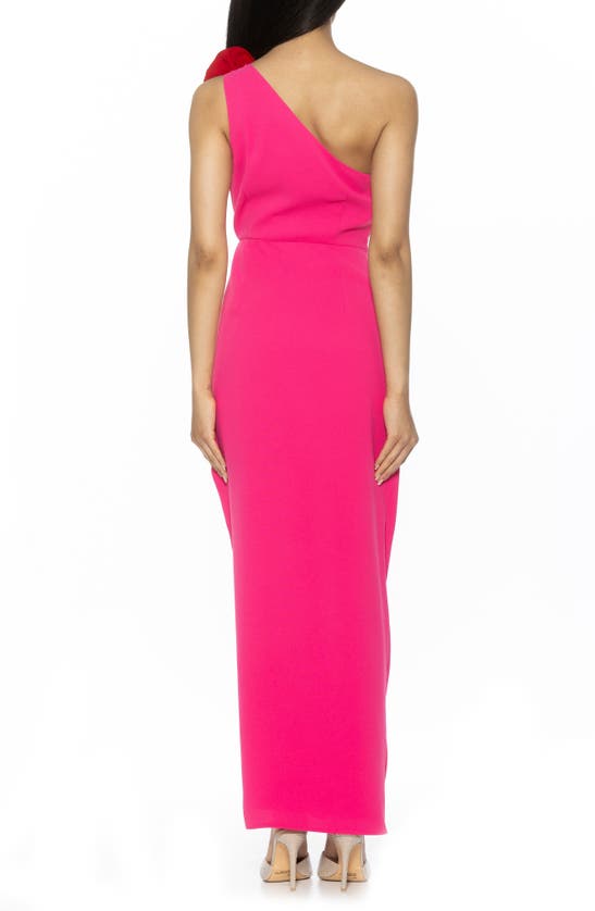 Shop Alexia Admor Astrid One-shoulder Dress In Hot Pink