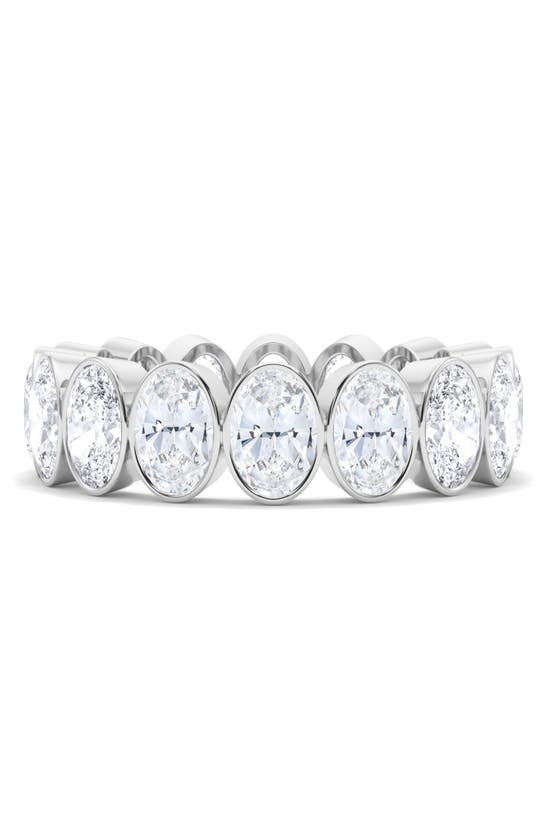 HAUTECARAT HAUTECARAT OVAL CUT LAB CREATED DIAMOND ETERNITY RING