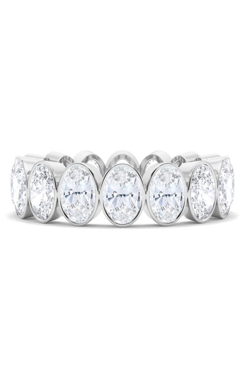 Shop Hautecarat Oval Cut Lab Created Diamond Eternity Ring In White Gold