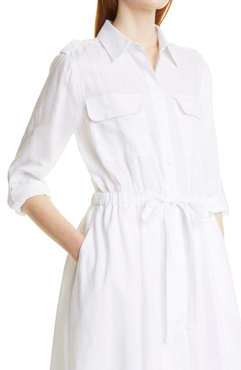 Equipment Jacquot Long Sleeve Linen Shirtdress, Alternate, color, 