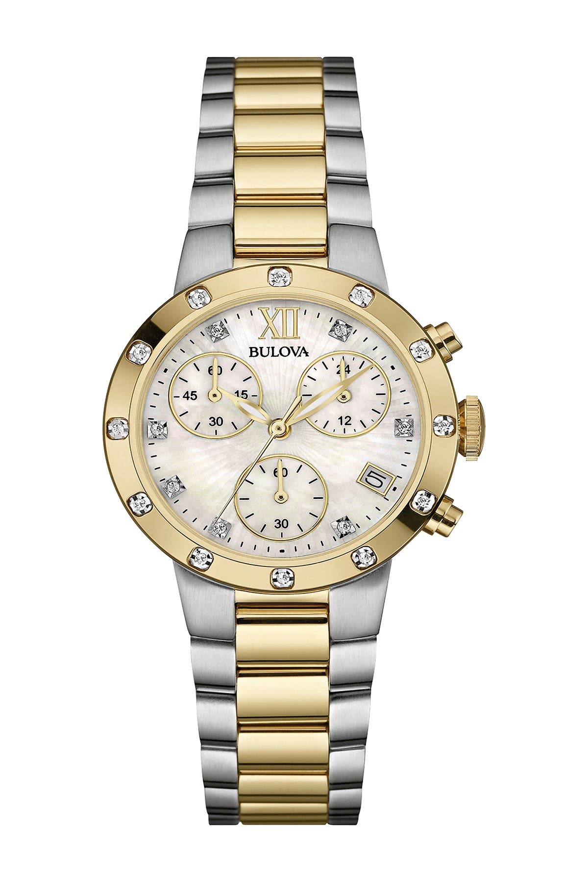 bulova women's mother of pearl watch