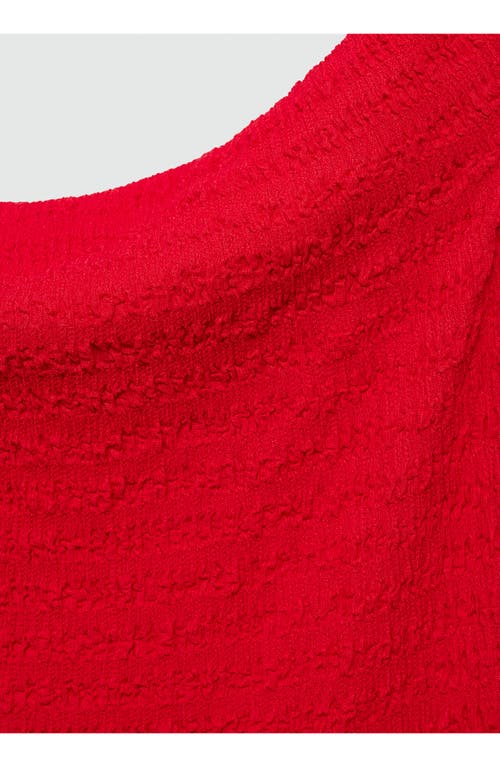 Mango Off The Shoulder Body-con Dress In Red
