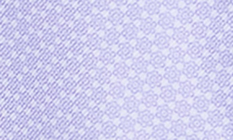 Shop David Donahue Geometric Print Casual Cotton Button-up Shirt In Lilac