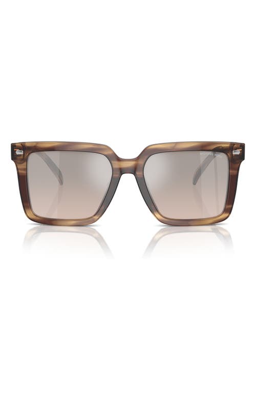 Abruzzo 55mm Square Sunglasses in Brown Horn