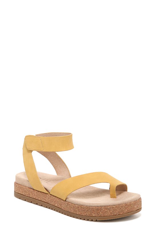 Soul Naturalizer Divina Ankle Strap Sandal In Yellow Synthetic Nubuck