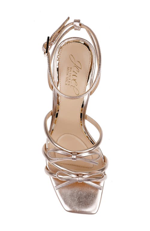 Jewel Badgley Mischka Kiyomi Ankle Strap Sandal In Rose Gold Metallic