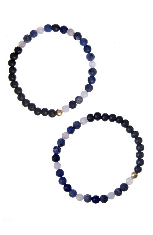 The Healer’s Collection The Healer's Collection Men's N12 Express & Communicate Set of 2 Healer's Bracelets in Black