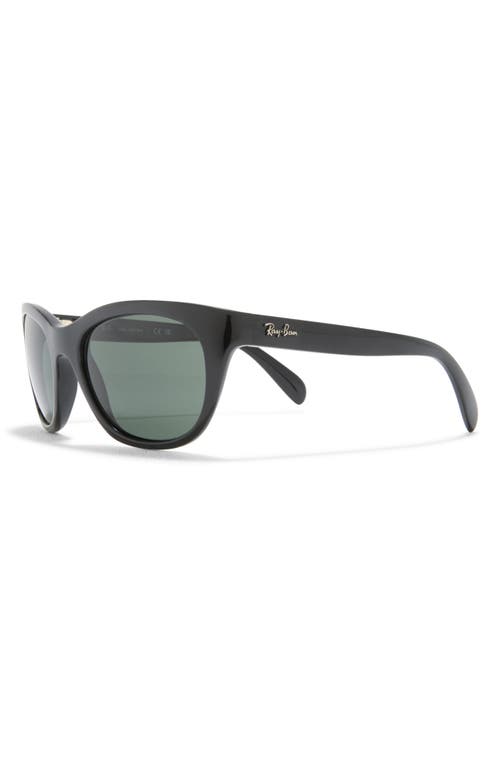 Shop Ray Ban Ray-ban 'highstreet' 56mm Sunglasses In Black/dark Green