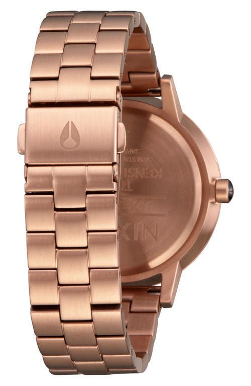 Shop Nixon The Kensington Bracelet Watch, 37mm In Rose Gold/olive Sunray