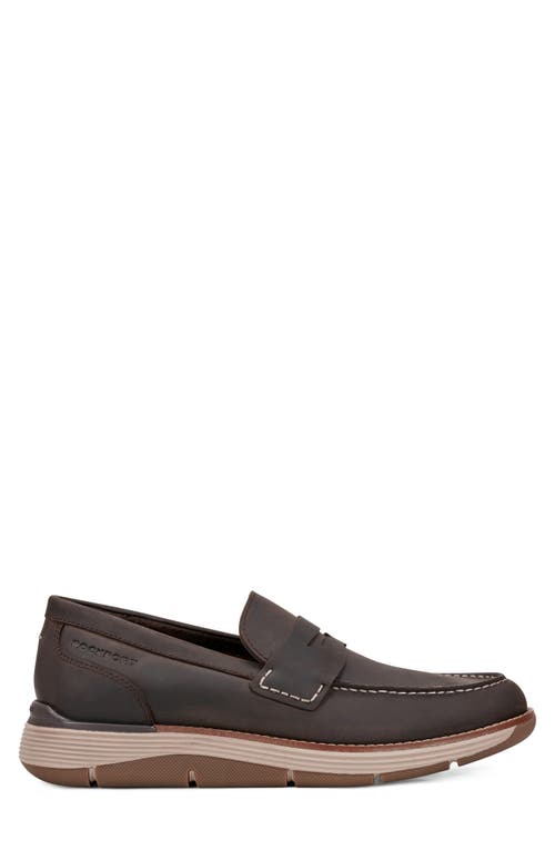 Shop Rockport Liam Penny Loafer In Dark Brown