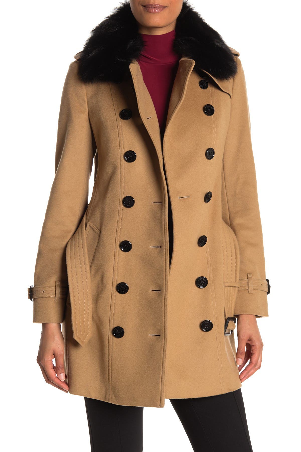 burberry fur collar